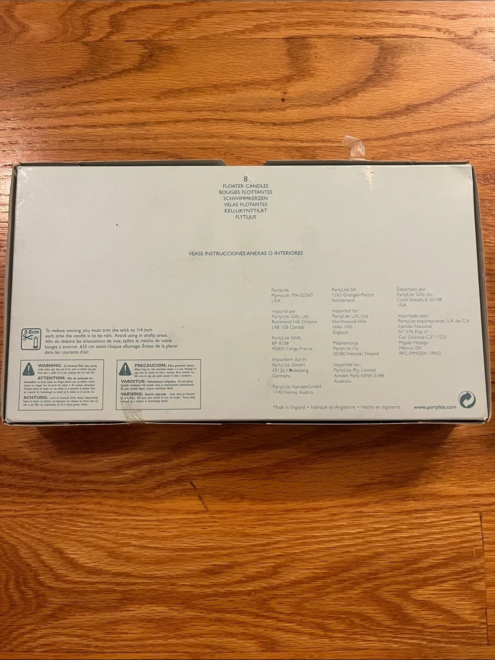 NIB PartyLite floater candles (set of 8) - vanilla